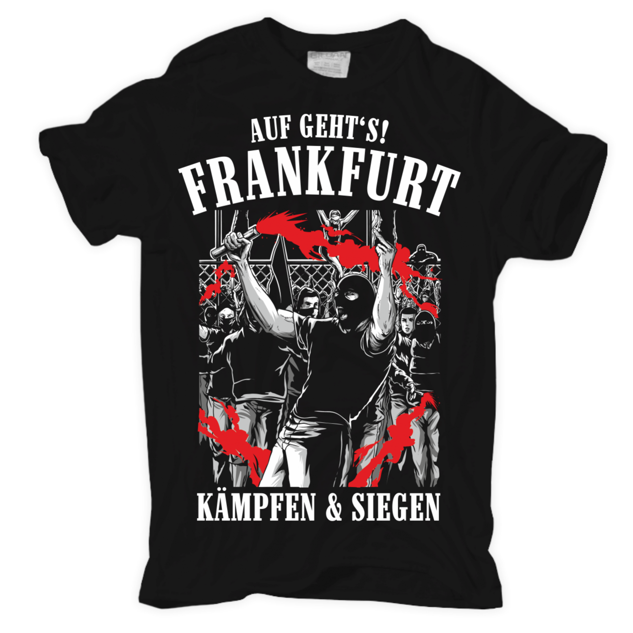 T-Shirt Auf geht's FRANKFURT kämpfen & siegen sge ultras hools kategorie c  eBay