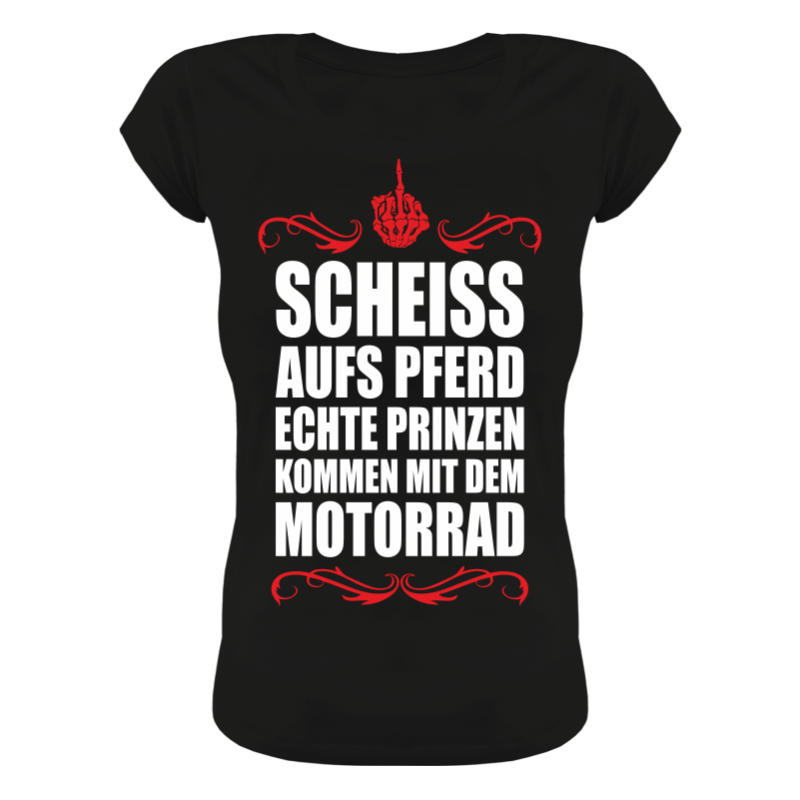 Frauen Damen long Shirt SCHEISS AUFS PFERD... motorrad bike girls fun